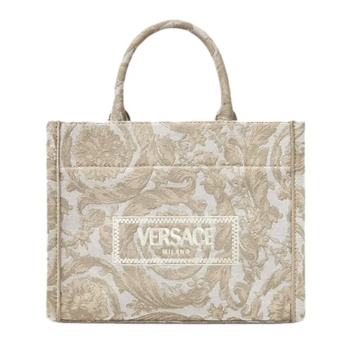 Túi Tote Nữ Versace Barocco Athena Small Tote Bag Màu Be
