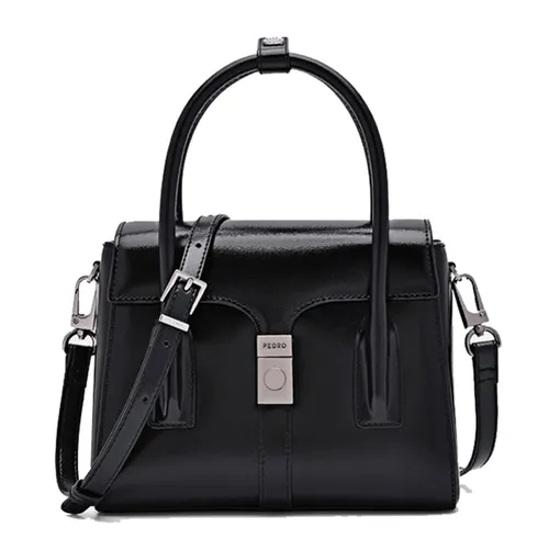 Túi Xách Nữ Pedro Studio Farida Leather Flap Bag Black PW2-55210046-1 Màu Đen