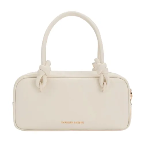 Túi Xách Tay Nữ Charles & Keith CNK Sammie Knotted-Handle Handbag Cream CK2-30271574 Màu Kem