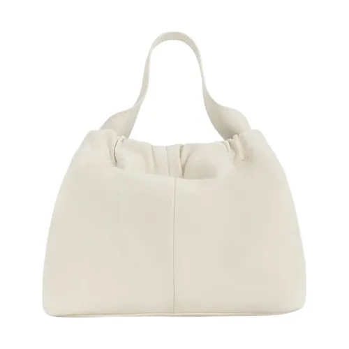 Túi Xách Tay Nữ Charles & Keith Ally Ruched Slouchy Handbag Cream CK2-10151320_CREAM Màu Kem