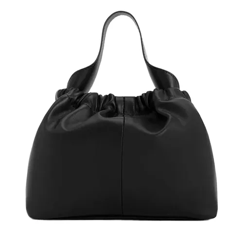 Túi Xách Tay Nữ Charles & Keith Ally Ruched Trapezoid Handbag Noir CK2-10151320_NOIR Màu Đen Xám