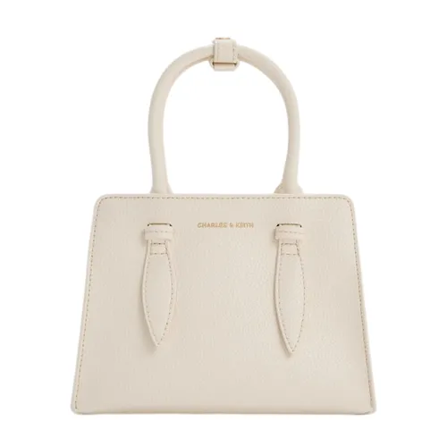 Túi Xách Tay Nữ Charles & Keith CNK Allyn Trapezoid Handbag Cream CK2-30782733 Màu Kem