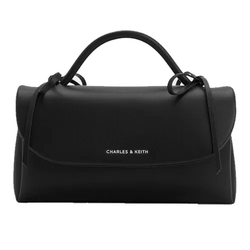 Túi Xách Tay Nữ Charles & Keith CNK Hazel Bow Rectangular Clutch Bag Noir CK6-30770716 Màu Đen