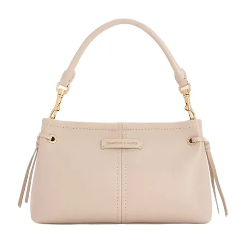 Túi Xách Tay Nữ Charles & Keith Noane Trapezoid Handbag Gray And White CK2-50671788_OAT Màu Xám Trắng
