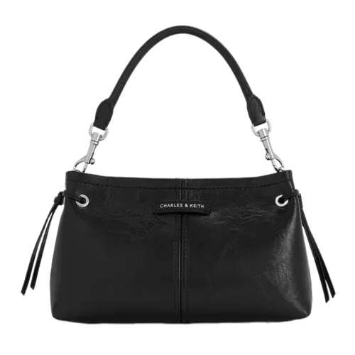 Túi Xách Tay Nữ Charles & Keith Noane Trapezoid Handbag Noir CK2-50671788_NOIR Màu Đen