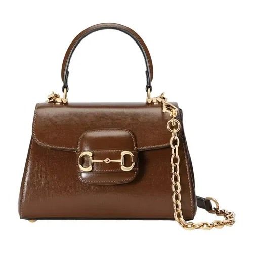 Túi Xách Tay Nữ Gucci Horsebit 1955 Mini Bag 703848 AAA7G 2361 Màu Nâu