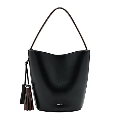 Túi Xách Tay Nữ Pedro Mini Tassel Bucket Bag PW2-15060015 Black Màu Đen