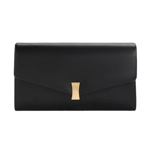 Ví Dáng Dài Nữ Charles & Keith CNK Lilibet Chain-Strap Long Wallet CK6-30770737 Màu Đen