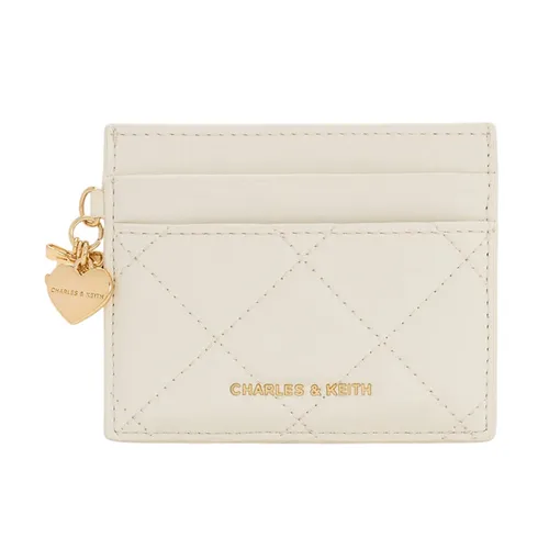 Ví Nữ Charles & Keith&nbsp;CNK Arrietty Quilted - Cream Wallet CK6-50770712 Màu Cream