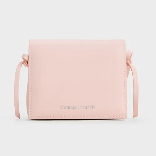 Ví Nữ Charles & Keith CNK Hazel Bow Small Wallet - Soft Pink CK6-30770717_SFT.PK_XXS Màu Hồng