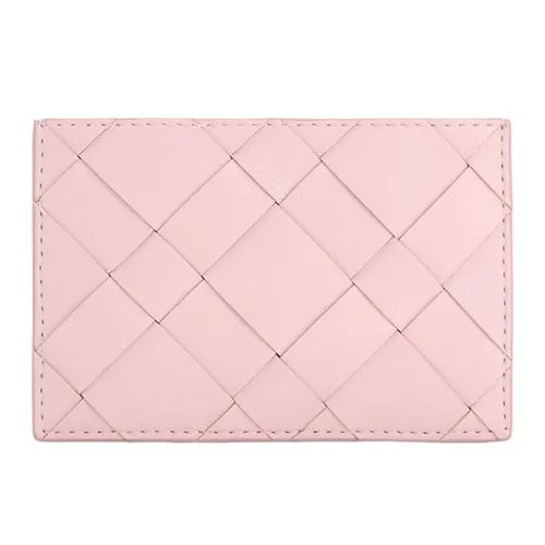 Ví Nữ Charles & Keith CNK Ivette Woven Card Holder Cotton Candy Pink CK6-50770690 Màu Hồng Kẹo