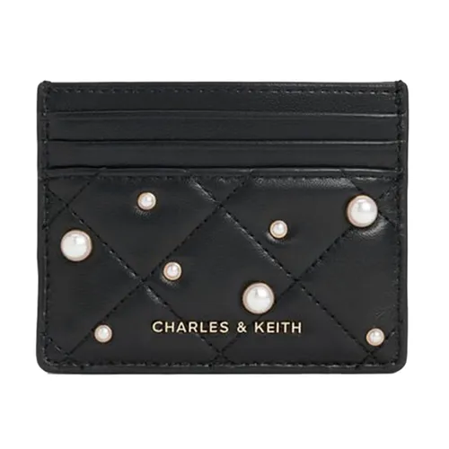 Ví Đựng Thẻ Nữ Charles & Keith CNK Janie Rectangular Card Holder Black CK6-50701601-B Màu Đen
