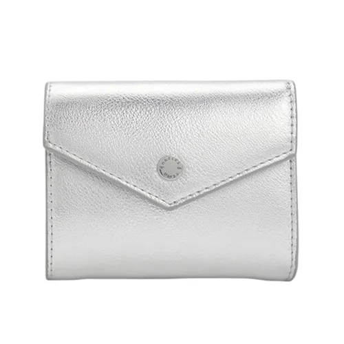 Ví Nữ Charles & Keith CNK Marlowe Short Envelope Wallet CK6-11200017 Silver Màu Bạc