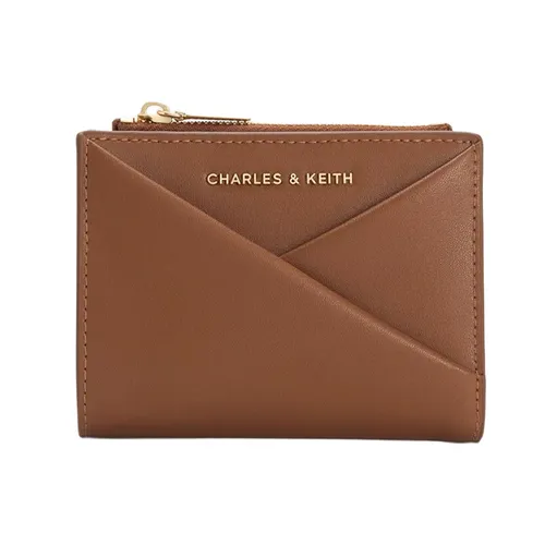 Ví Nữ Charles & Keith CNK Midori Geometric Chocolate CK6-10770628_CHOCO Màu Nâu Chocolate