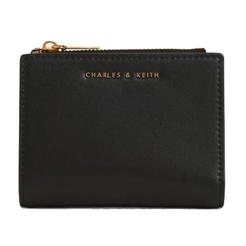 Ví Nữ Charles & Keith CNK Mini Top Zip Wallet Black CK6-10680907 Màu Đen