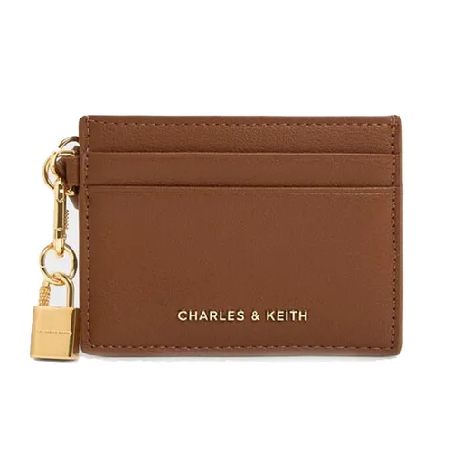 Ví Nữ Charles & Keith CNK Scottie Card Holder - Chocolate CK6-50770731_CHOCO_XXS Màu Nâu