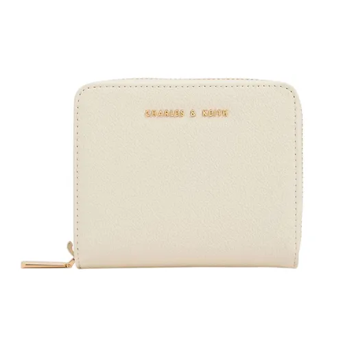 Ví Nữ Charles & Keith&nbsp;CNK Zip-Around - Cream Wallet CK6-10770621 Màu Cream