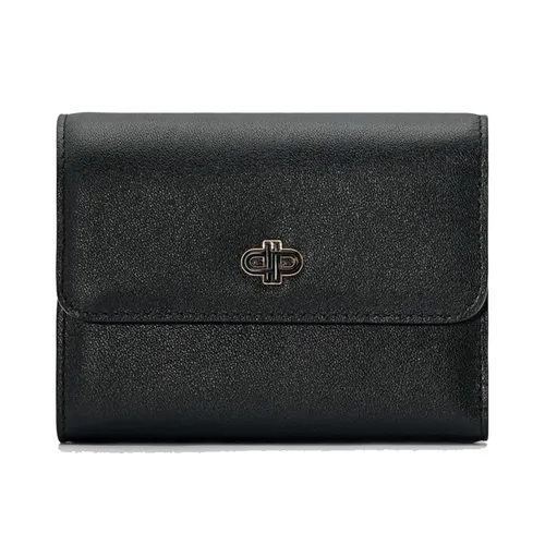 Ví Nữ Pedro Leather Tri-Fold Wallet - Black PW4-15940100_BLACK_CP Màu Đen
