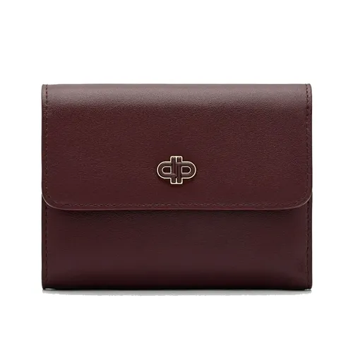 Ví Nữ Pedro Leather Tri-Fold Wallet - Wine PW4-15940100_WINE_CP Màu Đỏ