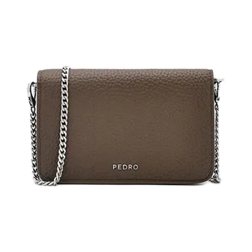 Ví Nữ Pedro Long Folding Wallet Embossed Leather Dark Grey Brown PW4-15940101_DK.TAU Màu Nâu