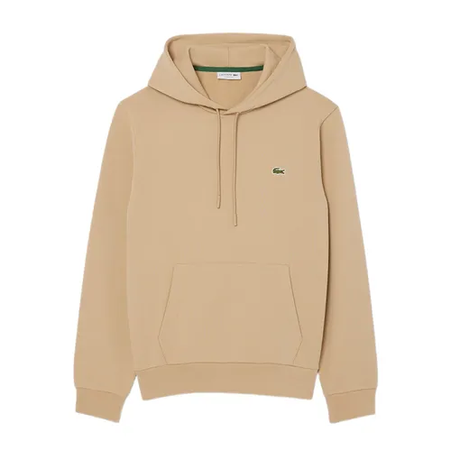 Áo Hoodie Nam Lacoste Nam Men's Cotton Fleece Hoodie SH9839 02S Màu Be Size 4