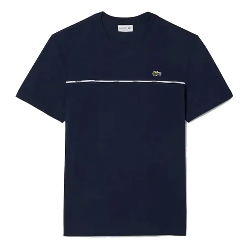 Áo Phông Nam Lacoste Trim Cotton Jersey TH9842 - 166 Navy Blue Màu Xanh Navy Size 3