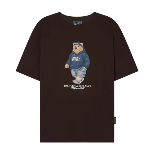 Áo Phông WHOAU Steve Photo WHRPG2421U Tshirt Màu Nâu