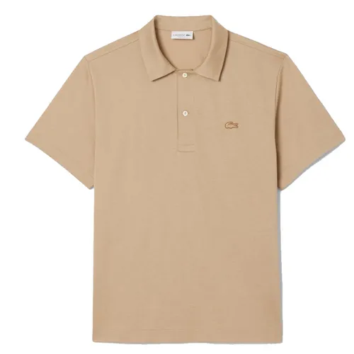Áo Polo Nam Lacoste Paris Classic Fit Open Neck Embroidered Beige DH5928 51 - 02S Màu Be Đậm Size 3