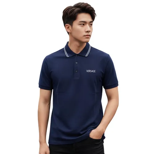Áo Polo Nam Versace 1011851 1A14049 1UI20 Màu Xanh Navy Size XS