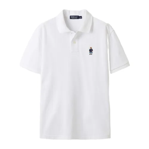 Áo Polo WHOAU Steve PQ Collar WHHAE2521U Màu Trắng