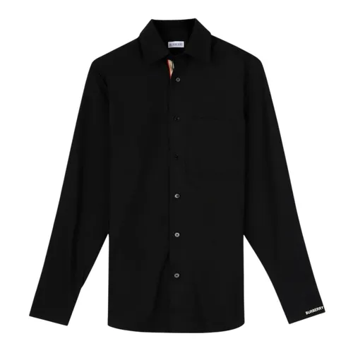 Áo Sơ Mi Nam Burberry Cotton In Black 8111764 Màu Đen Size XS
