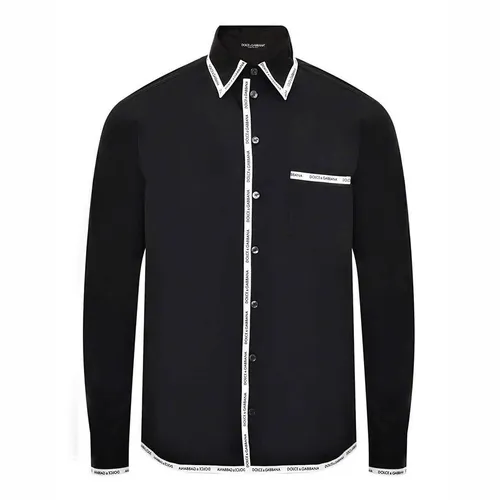 Áo Sơ Mi Nam Dolce & Gabbana D&G Men's Long Sleeved Shirt G5JH1T Màu Đen Size 40
