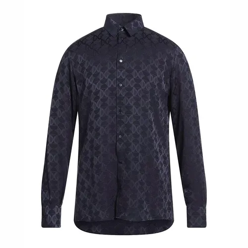 Áo Sơ Mi Nam Dolce & Gabbana D&G Men’s Patterned Shirt G5EJ1T Màu Xanh Navy Size 40