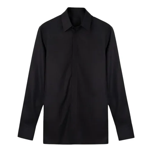 Áo Sơ Mi Nam Givenchy Black With 4g Embroidered Poplin BM60PQ16M6 Màu Đen Size 39