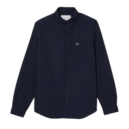 Áo Sơ Mi Nam Lacoste Men’s Buttoned Collar Oxford Cotton Shirt Regular Fit CH0204 423 Màu Xanh Đen Size 39