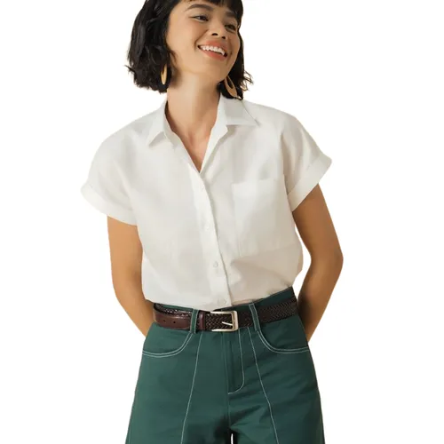 Áo Sơ Mi Nữ F2 Fashion & Freedom Linen Becoming Discover SMW429-T-S-0321 Màu Trắng Size S