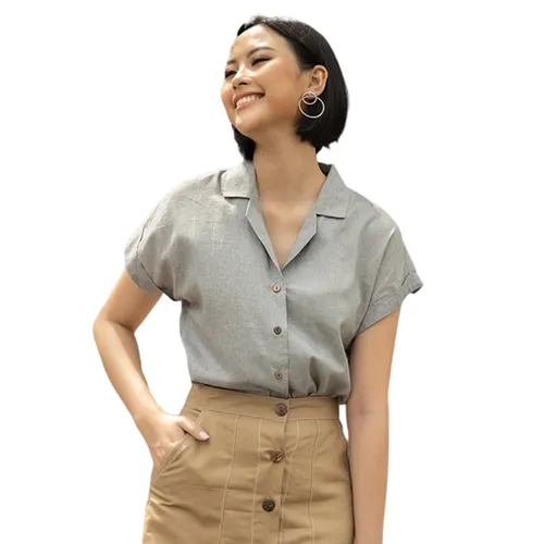 Áo Sơ Mi Nữ F2 Fashion & Freedom Linen Smart Casual SMW430-X-S-1020 Màu Xám Size S