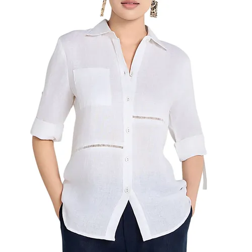 Áo Sơ Mi Nữ F2 Fashion & Freedom Linen SMW356-TRANG-S-0919 Màu Trắng Size S