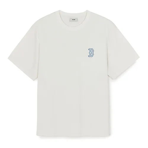 Áo Thun MLB Monotive Oversized Short Sleeve T-Shirt Boston Red Sox 3ATSM0763-43IVS Màu Trắng Kem