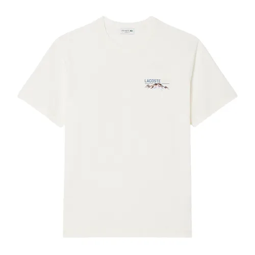 Áo Thun Nam Lacoste Classic Multi Print Jersey T-Shirt TH5825 70V Màu Trắng Size 3