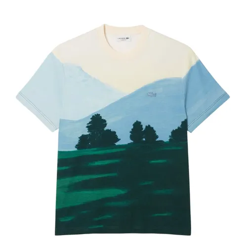 Áo Thun Nam Lacoste Men's Printed Jersey T-Shirt TH5896 9IX Màu Xanh Size 4