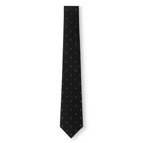 Cà Vạt Nam Louis Vuitton LV Blason Tie M94812 Black Màu Đen