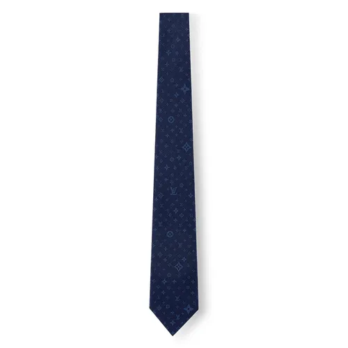 Cà Vạt Nam Louis Vuitton LV Monogram Stars Tie M78022 Navy Blue Màu Xanh Họa Tiết