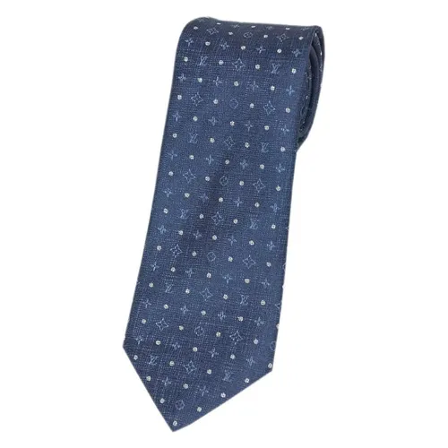 Cà Vạt Nam Louis Vuitton LV Necktie Cravat Dots Blue Marine M75979 Màu Xanh