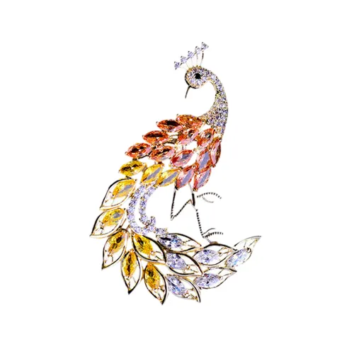 Cài Áo Nữ Meri Peacock Radiance BR981 Phối Màu