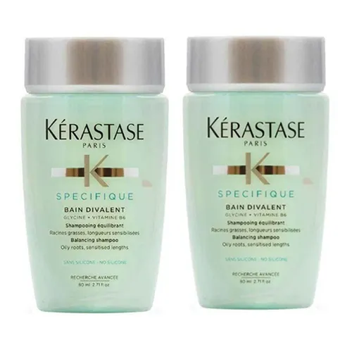 Combo 2 Chai Dầu Gội Cho Tóc Dầu Kérastase Specifique Bain Divalent Shampoo (80ml x 2)