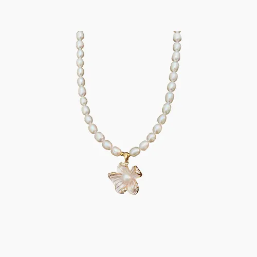 Dây Chuyền Nữ Jessica Pearl Tropical Bloom JN57 Màu Trắng Ngà