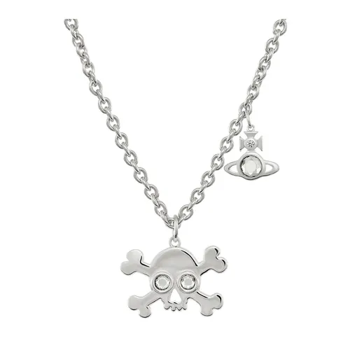 Dây Chuyền Nữ Vivienne Westwood Man Franklin Skull Pendant Necklace Màu Bạc