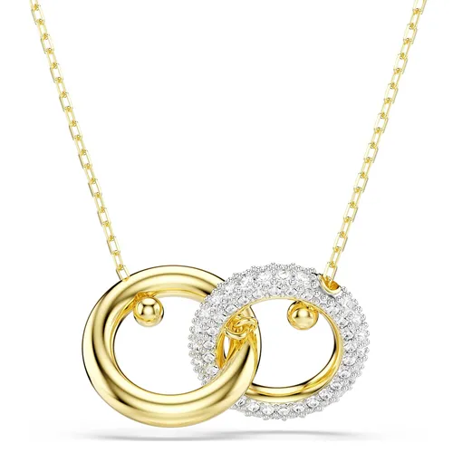 Dây Chuyền Nữ Swarovski Dextera Pendant Interlocking Loop, White, Gold-Tone Plated 5668820 Màu Vàng