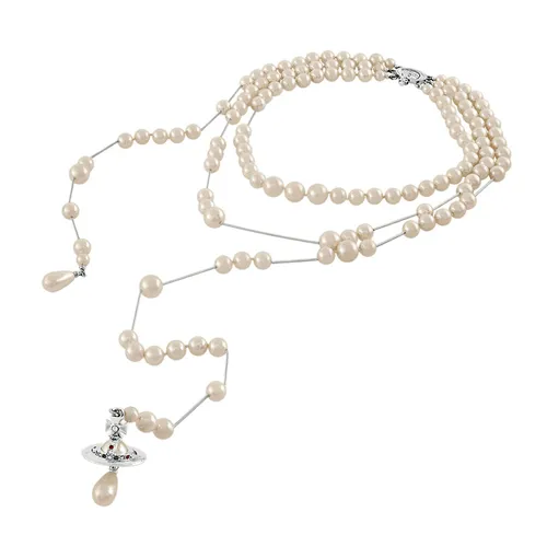 Dây Chuyền Nữ Vivienne Westwood Broken Pearl Necklace 8050889140139 Màu Bạc